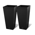 Tall Outdoor Planter 30 Inch 2-Pack, Tapered Design with Drainage Holes