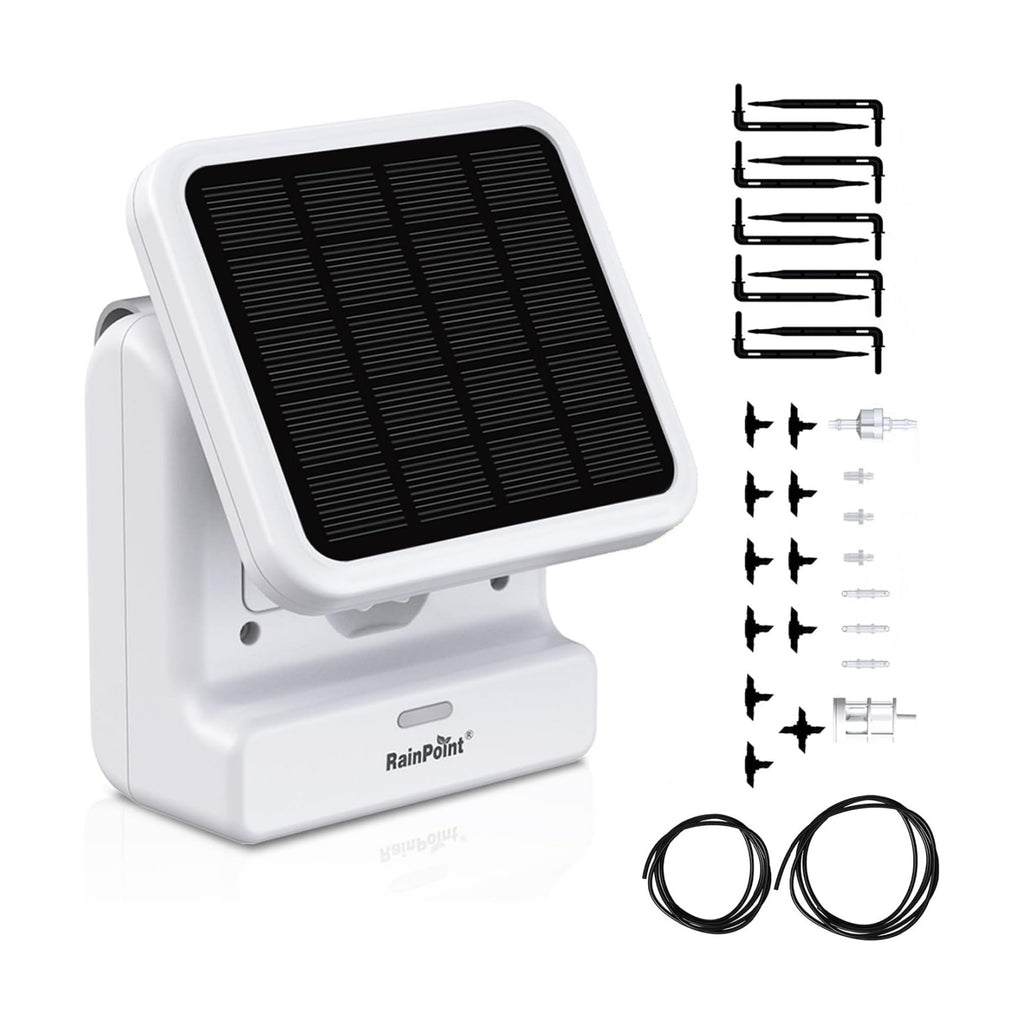 RAINPOINT Smart WiFi Solar Drip Irrigation System for Indoor&Outdoor Use,WiFi HUB Need,APP Control Auto Plant Waterer