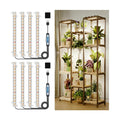 Kullsinss 8in Grow Lights Strips for Indoor Plants, 112 LEDs Plant Light | 4-Strip Full Spectrum with Red, Warm & Cool