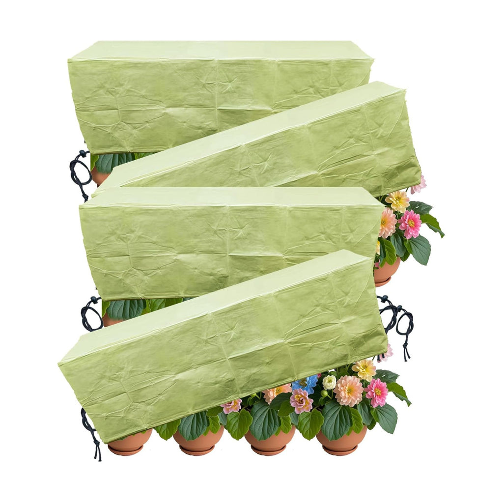 EJW Planter Cover, Plant Covers Freeze Protection,4 Pack 39.3"*17.7"*15.7" Planter Covers for Winter, Frost Cloths for
