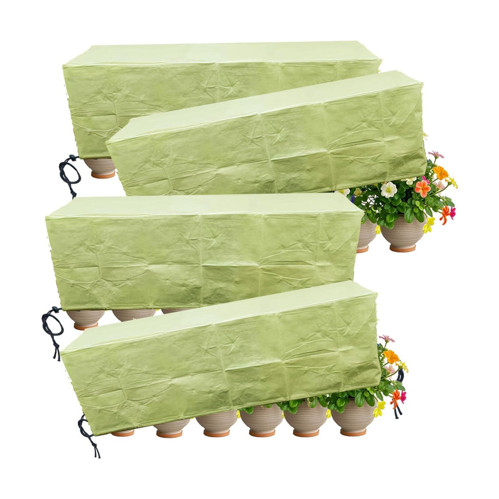 EJW Planter Cover, Plant Covers Freeze Protection,4 Pack 59"*17.7"x15.7" Planter Covers for Winter, Frost Cloths for