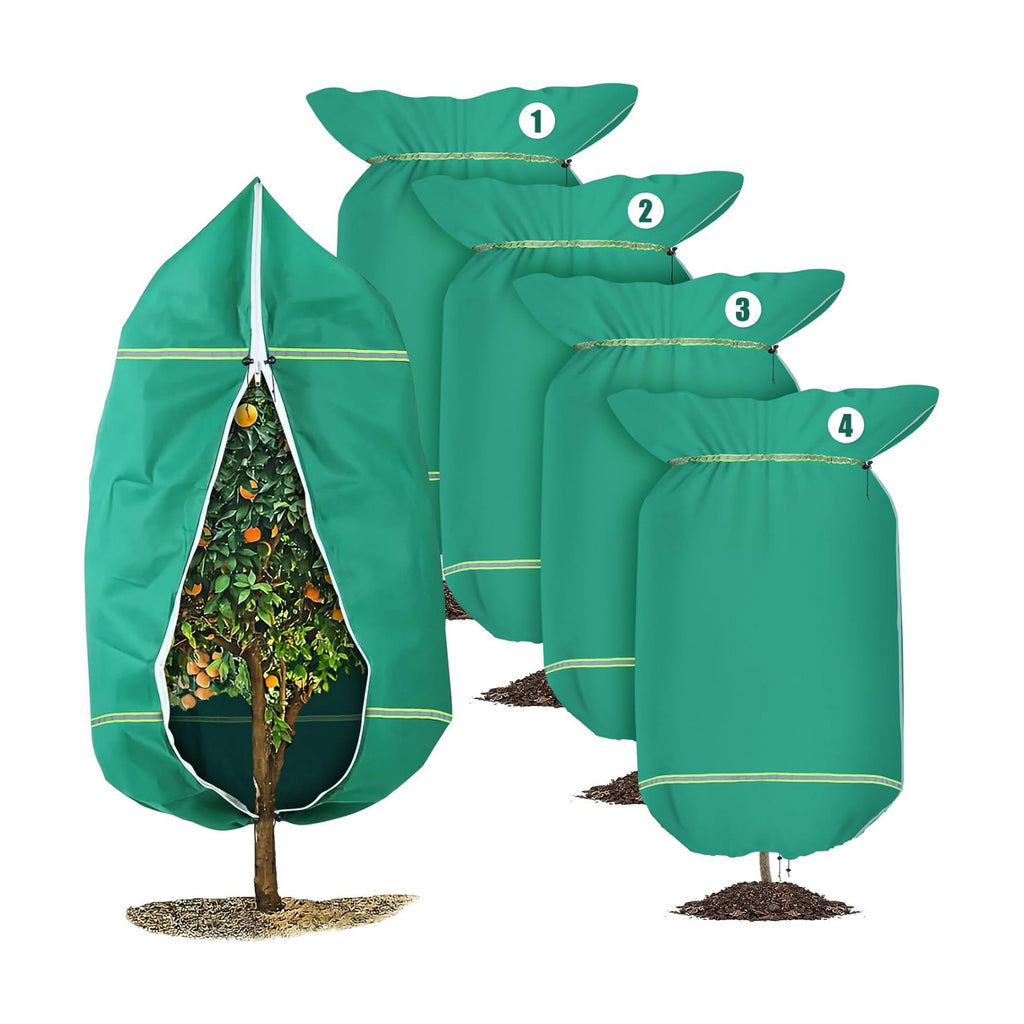 4 Pack Winter Plant Covers Freeze Protection Plant Frost Covers 47" x 71" | 2.5oz/yd² Frost Cloth Blankets for Outdoor
