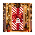 Merry Christmas and Happy New Year Door Cover, Elastic Xmas Front Door Sleeve Christmas Ball Photography Background Banner Holiday Decor(Style 4)