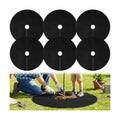 6 Pack 32.3 Inch Non-Woven Tree Mulch Ring,Plant Barrier Mat, Degradable Tree Protector for Invasive Growth Control