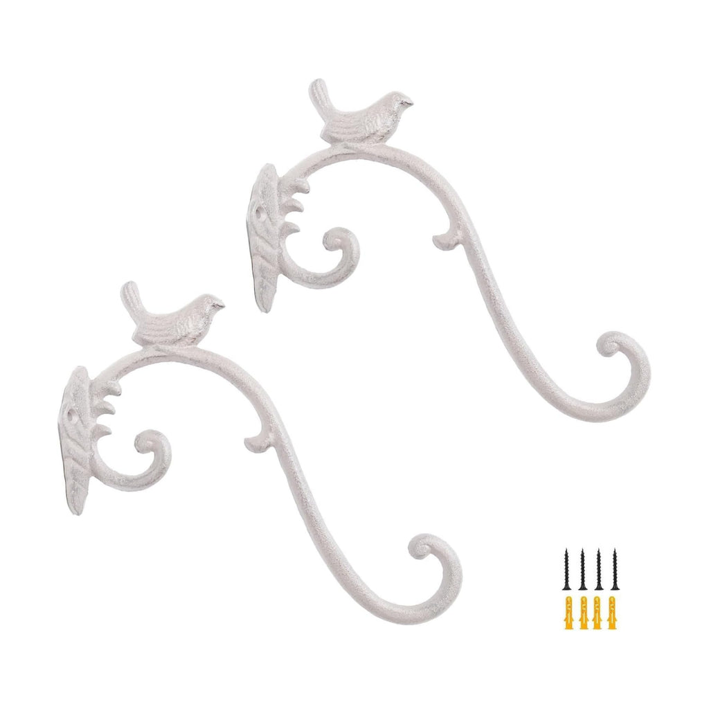 Z metnal Cast Iron Plant Hanger - Bird Rustic Wall Mounted Hanging Basket Holder for Outdoor Garden, Patio, Porch Decor