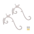 Z metnal Cast Iron Plant Hanger - Bird Rustic Wall Mounted Hanging Basket Holder for Outdoor Garden, Patio, Porch Decor