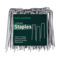 4 Inch 200 Pack Hot-dip Galvanized Landscape Staples 12 Gauge Anti-Rust Garden Stakes Landscaping Fabric SOD Pins Yard