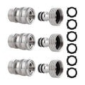 Garden Hose Quick Connector - 3/4" GHT Solid Stainless Steel Water Hose Quick Connect, Leak-Proof Male & Female