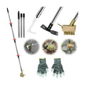 3-in-1 Weed Puller Tool, Crack Weeder Surface Brush & Hoe Adjustable 16-63" | 3-in-1 manual weed puller: crack weeder