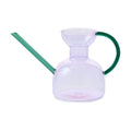 Modern Sprout Glass Watering Can w/Long Sprout - 32oz - (Purple/Emerald) | Handcrafted from Borosilicate Glass - Ideal