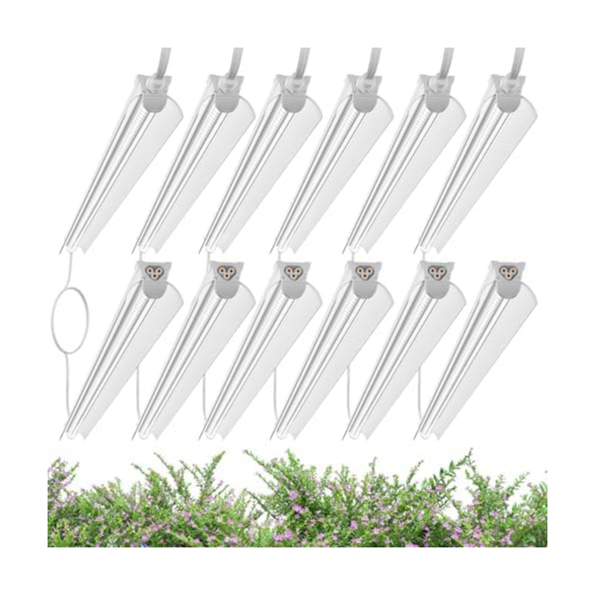 4FT Grow Lights for Indoor Plants,T8 5000K Full Spectrum Plant Light,540W(12 x 45W),LED Grow Light Strips whit Timer, Aluminum Reflector,Linkable,Plant Growing Lamp Fixture for Greenhouse Indoor 12pcs