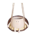 bestbear Hanging Swing Chair Planter Pot Resin Smiley Face Planter for Indoor Outdoor Plant Cute Head Flower Pots for