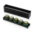 RooTrimmer 5 Pack Plastic Plant Saucer (17"x3"x1.5"), Rectangular Window Sill Plant Pot Trays with Removable Drainage Hole, Thick Windowsill Saucer Tray for 2.8 inch (7CM) Flower Nursery Pots (Black)