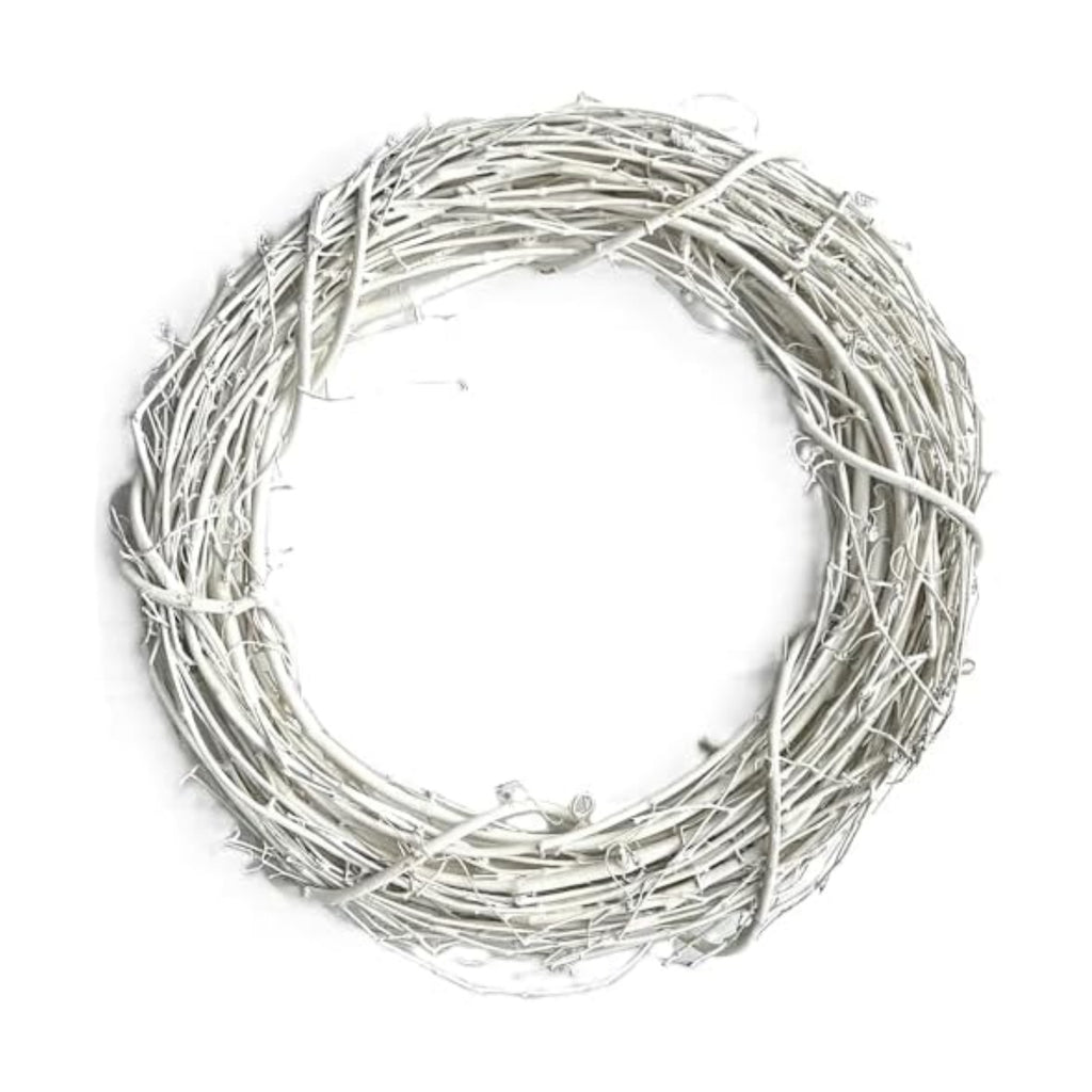 18" Painted Grapevine Wreath - White - DIY Craft Projects, Handcrafted, in-Outdoor Decoration, Behr Paint, Seasonal-Holiday-Event-Home