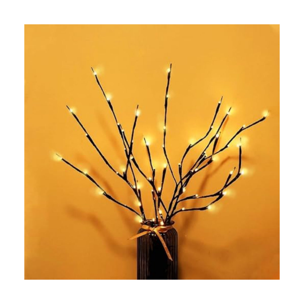 MENCH 3 Pcs*2 Twig Lights, Portable Battery Holder & Batteries Included, Lighted Branches for Vase, USB Plug-in Prelit Twigs, 60 Warm White LED Indoor Decor Lights