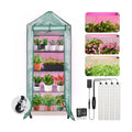 DazSpirit 4-Tier Mini Indoor Greenhouse with Grow Light, 70 x 23 x 19 in | Portable Plant Stand with PVC Cover