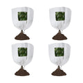 CMINGJ Plant Frost Protection Covers with Viewing Window, 39.37" x 39.37", 2.06oz/yd², Reusable Drawstring Tree Cover