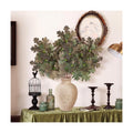 Wavwavw 6 Pcs 32'' Fall Artificial Oak Leaves Stem Fake Oak Branch Decor