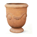 Planters for Indoor & Outdoor Plants, 16.5 Inch Large Magnesium Oxide Urn Planter with Drainage Hole, Decorative Unique