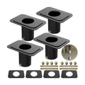 4pack Rain Chain Gutter with Bolt Anti-Rust Black Metal Adapter Decorative Rain Chains for Outside Gutter Downspout