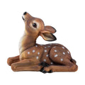 Deer Garden Statue, Outdoor Decorative Sculpture Brown with White Spots, 8.2 x 9.45 x 5.1 inches Yard Lawn Decor Deep