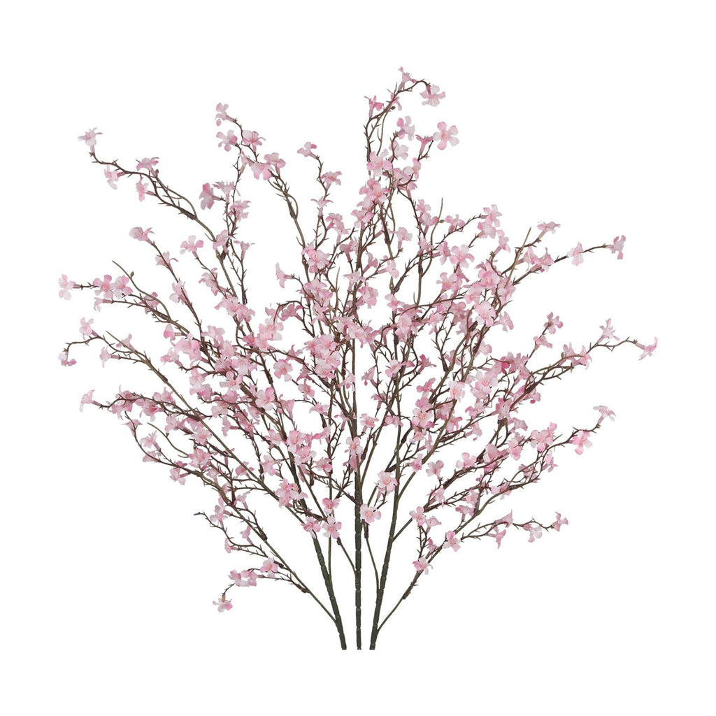 3 Pcs Cherry Blossom Branches Artificial Flowers for Spring Summer Indoor Decoration Faux Cherry Blossom Long Stems Light Pink Silk Fake Flowers for Tall Vase Arrangements Home Wedding Table