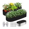 2 Sets 4 x 2 x 1 ft Raised Garden Bed Liner Bag, Breathable Grow Bed Fabric Liners with Clips and Gloves, Garden Box