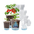 Bluepro Self Watering Pots for Indoor Plants, 4/5/6.5 Inch, 18-Pack | Clear Plastic, 6 Each of Three Sizes, Reservoir