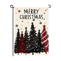 Merry Christmas Garden Flag 12x18inch Christmas Tree Snowflake Vertical Double Sided Winter Yard Lawn Decor Holiday Yard Flag Red Garden Flag Outdoor House Decoration