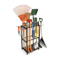 Faesun Garden Tool Organizer, 3-Tier Metal Yard Tool Rack with 14 Hooks & 5 Slots, Holds 50+ Rakes/Shovels/Brooms