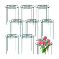 8 Sets Peony Support Cage,Heavy Duty Metal Plant Support Rings with 3.5mm Thickened Legs,10"Dia.x16"High Grow Through