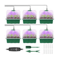 Pawfly 6 Pack Seed Starter Kit, 72 Cells, Seed Starter Trays | Adjustable Grow Lights & 3.9" Humidity Domes, Seedling