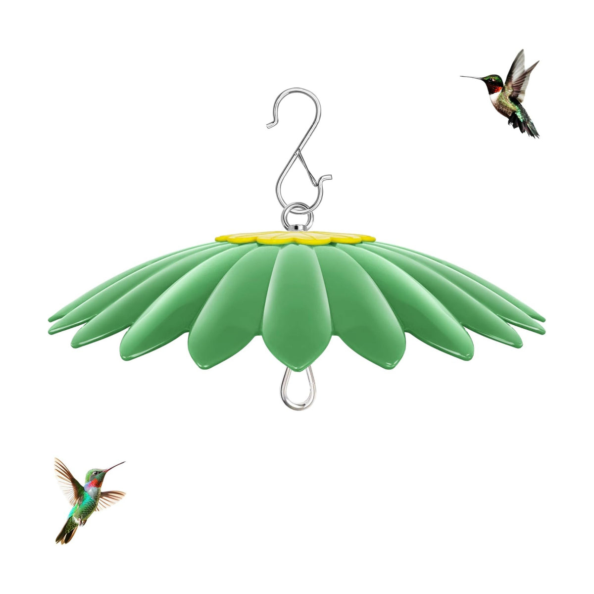 10.5 inch Hummingbird Feeder Shade Dome Cover,Rain Guard,Weather Guard for Bird Feeder, Umbrella Cover for Bird House for Outdoor,Squirrel Baffle,Flower Design(Green)