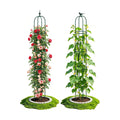 2PCS Garden Trellis for Climbing Plants, 6.2FT Rustproof Metal Pipe with Heavy Duty Plastic Coated, Garden Outdoor