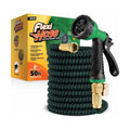 Flexi Hose with 8 Function Nozzle, 50FT - Lightweight Expandable Garden Hose, No-Kink Flexibility, 3/4 Inch Solid Brass