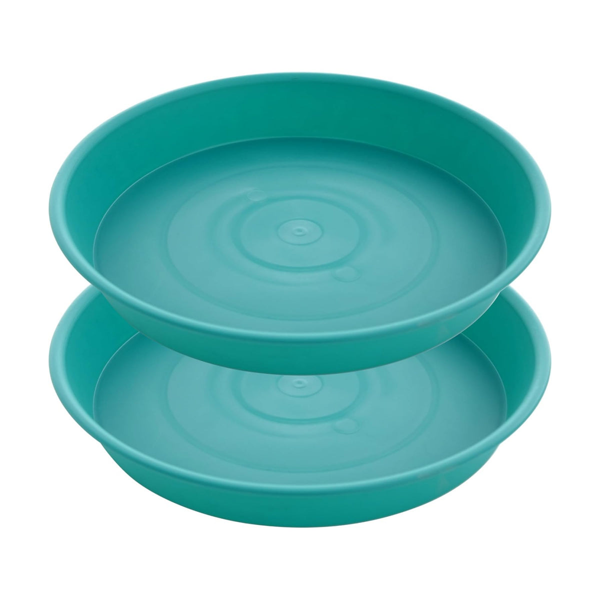 2 Pack of 10 inch Plant Saucer Gray, Heavy Duty Plastic Plant Saucer 10 inch Round, Durable Plant Tray for Pots, Plant Saucers for Indoors, Plant Trays for Planter 9"/10" (10", Teal)