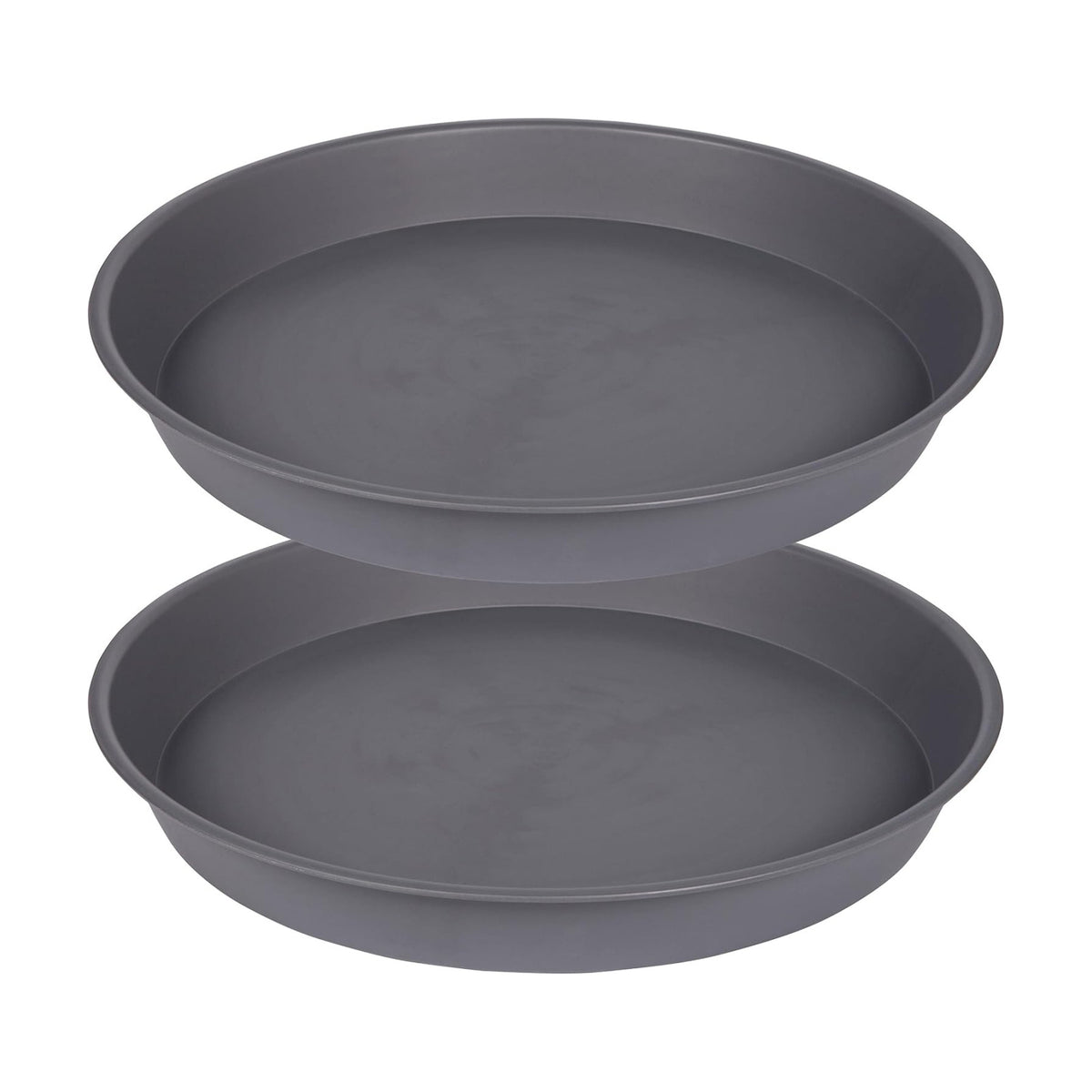 2 Pack of 10 inch Plant Saucer Gray, Heavy Duty Plastic Plant Saucer 10 inch Round, Durable Plant Tray for Pots, Plant Saucers for Indoors, Plant Trays for Planter 9"/10" (10", Cement)