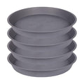 4 Pack of 20 21 inch Plant Saucer Round, Deep Plant Saucers for Pots, Heavy Duty Plastic Plant Drip Tray for Indoors Outdoor, Bird Bath Bowls, Plant Trays for Planter 19-22" (21 inch, Cement)