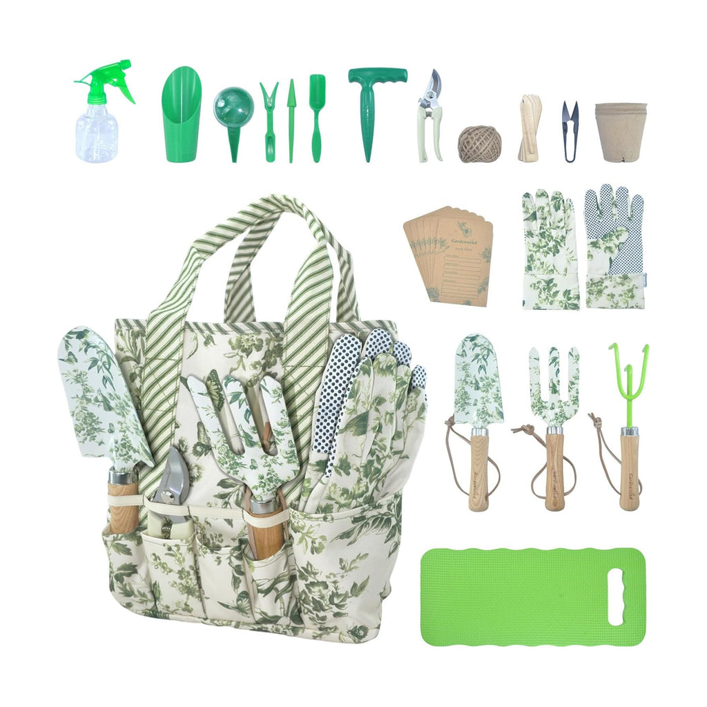 Gardenwind 32pcs Gardening Tools for Women Heavy Duty Gardening Tools Set with Fashion and Function, Water Proof Garden