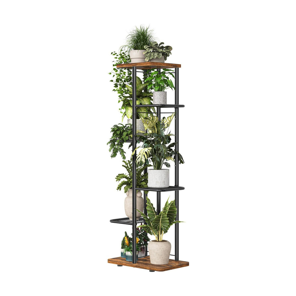 Simple Trending Plant Stand Indoor Outdoor, 6 Tier Plant Shelf, Tall Corner Flower Pot Holder, Metal Display Rack for