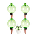 4 Pack Self Watering Globes 17oz Large Plant Watering Globes Top Fill, Self Water Planter Insert Indoor/Outdoor Plastic Water Bulbs Slow Release Terracotta for Plants, Green