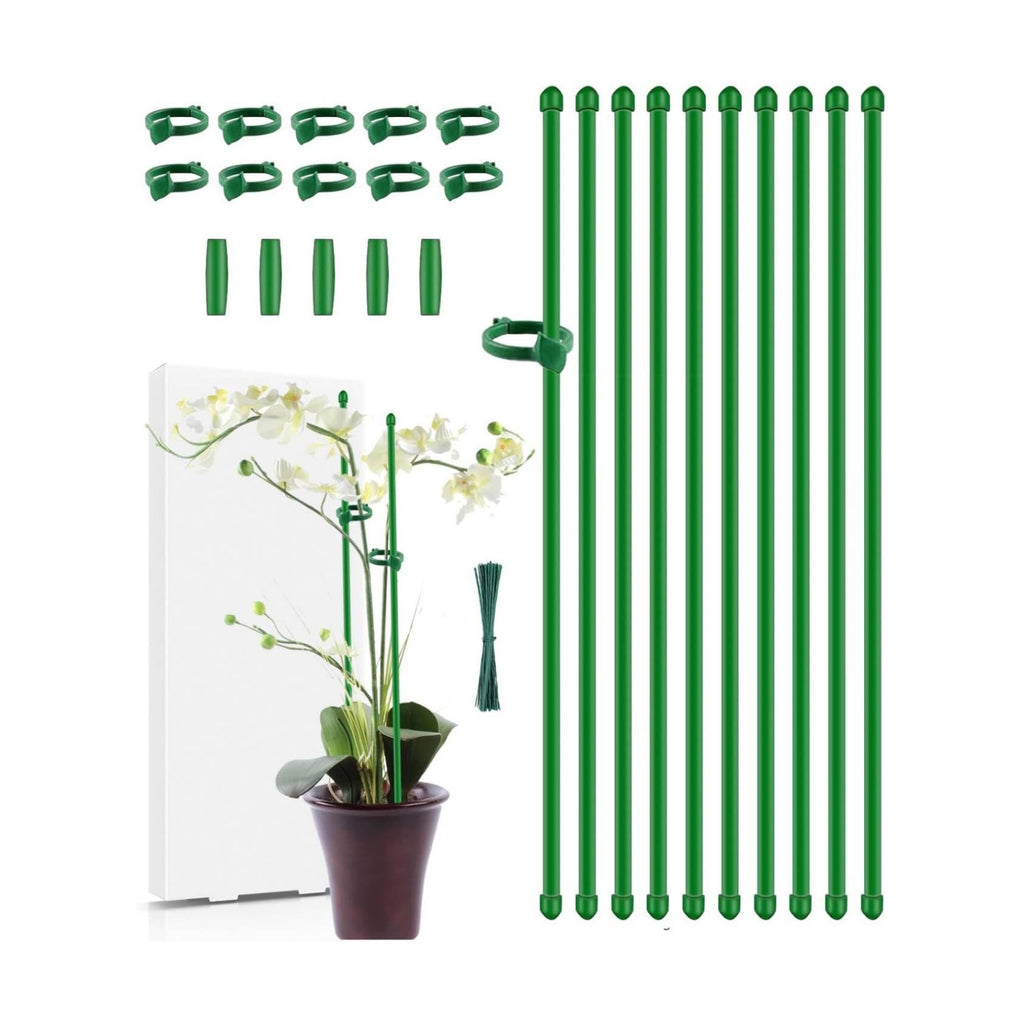 Plant Stakes,MAFONE 10Pcs 15Inch Adjustable Length Plant Support Stakes