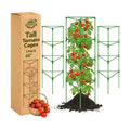 Halatool 3 Pack 60 Inch Adjustable Tomato Cages for Graden | Heavy Duty, Metal Tall Collapsible Tomato Trellis Plant