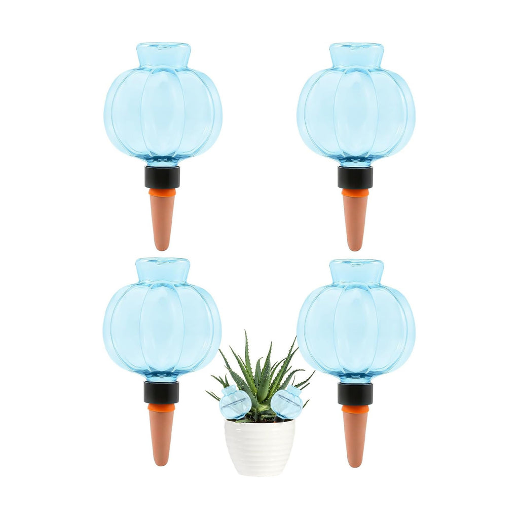 4 Pcs Plant Self Watering Globes, 17oz Large Plastic Water Bulbs Top Fill Watering Globes Slow Release Terracotta