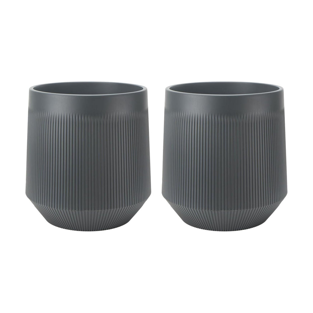 Plant Pots，Set of 2 Plastic Large Pots for Indoor Plants,Flower Pots Outdoor Planters with Drainage Hole and Seamless