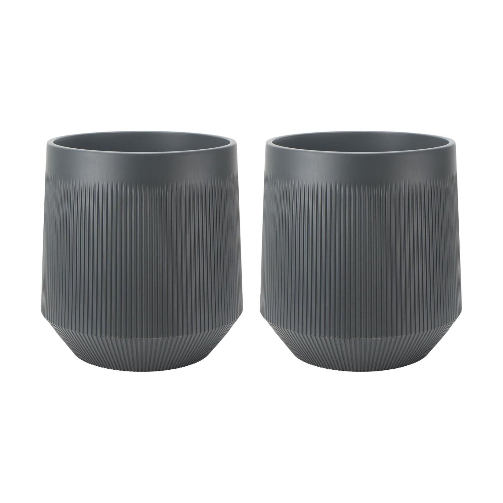 Plant Pots，Set of 2 Plastic Large Pots for Indoor Plants,Flower Pots Outdoor Planters with Drainage Hole and Seamless