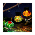 Nuogo 3 Pcs Blown Glass Hummingbird Feeder Gift Solar LED, Color A, Classic