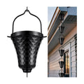 8.5 FT Black Rain Chain with 16 Cups for Gutters Downspouts Outside | Large Opening to Avoid Splashing, Instruction for