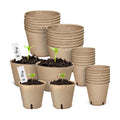 homenote 60 Peat Seed Starting Pots, 3.15 and 4 Inch with 20 Plant Labels