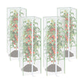 57x16.1 in Garden Tomato Plant Cover Netting for Square Tomato Cage | 4 Pack Durable Garden Bird Netting with Zipper &